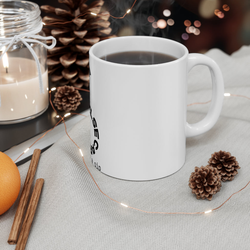 Ceramic Mug — “Someone Else Cares” S-shaped Typography Coffee Cup (11 oz)